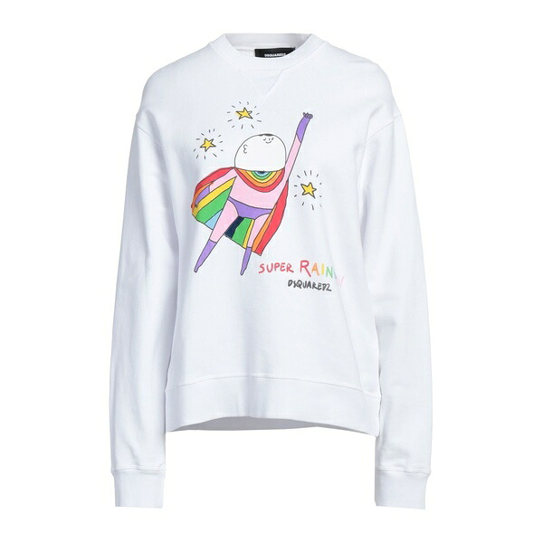 【送料無料】 ディースクエアード レディース パーカー・スウェットシャツ アウター Sweatshirts White｜asty