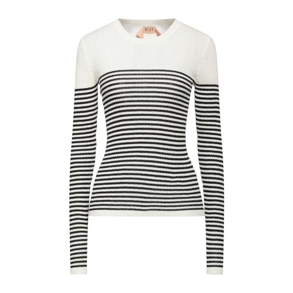 【送料無料】 ヌメロ ヴェントゥーノ レディース ニット&セーター アウター Sweaters White｜asty