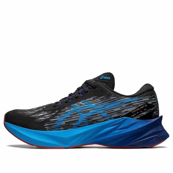 ASICS アシックス メンズ スニーカー  【ASICS Novablast 3 \u0027Black Island Blue\u0027 1011B458-004】  大いさ US_10(28.0糎)