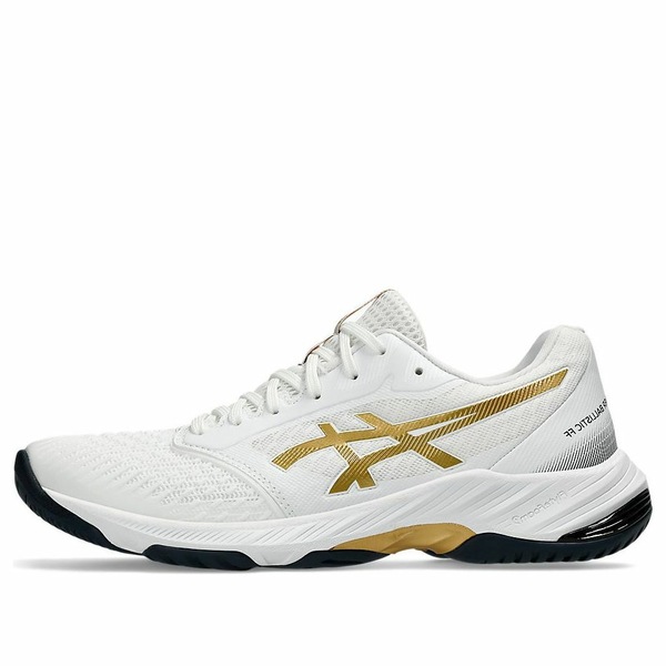 ASICS アシックス メンズ スニーカー  【ASICS Netburner Ballistic FF 3 \u0027White Pure Gold\u0027 1051A073-104】  大きさ US_9.5(27.5糎)