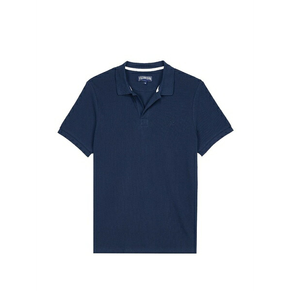 ヴィルブレクイン メンズ スポーツシャツ トップス Organic cotton polo shirt Blue