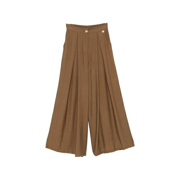 ディキシー レディース 心地好いズボン下 ボトムス Pleated wide-leg trousers Brown