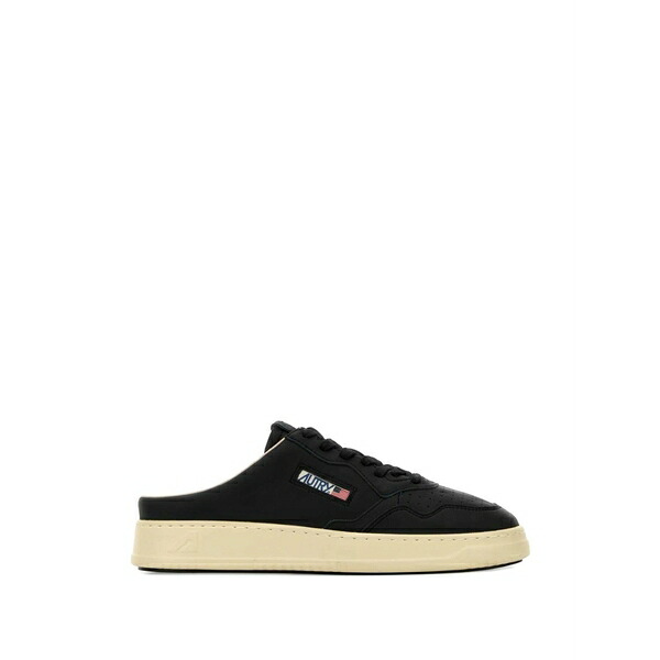 オートリー メンズ サンダル シューズ Leather mule sneakers Black