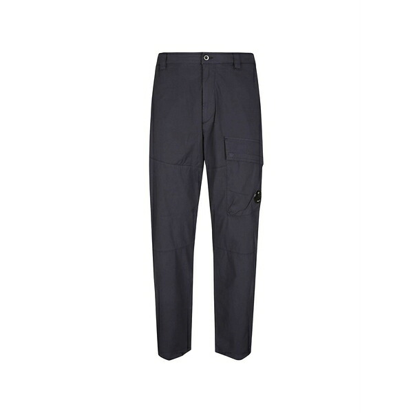 シーピーカンパニー メンズ 心地好いズボン下 ボトムス Lens-detail cotton cargo trousers Blue