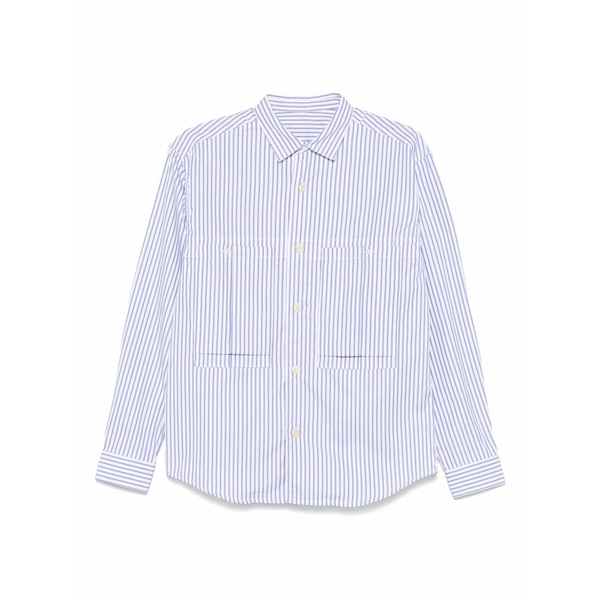 フォルテラ メンズ シャツ トップス Striped shirt Blue|asty
