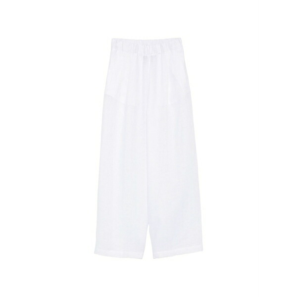 セミクチュール レディース 心地好いズボン下 ボトムス Elasticated wide-leg trousers White