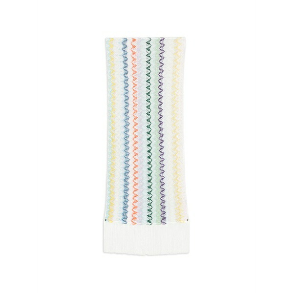 ミッソーニ レディース えり巻き・袈裟・えり巻き 付属物 Zigzag-knit fringed scarf White