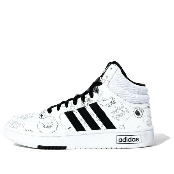 adidas アディダス メンズ スニーカー  【adidas x Sesame Street HOOPS 3.0 \u0027White Black\u0027 HQ9813】  大きさ US_M_4.5