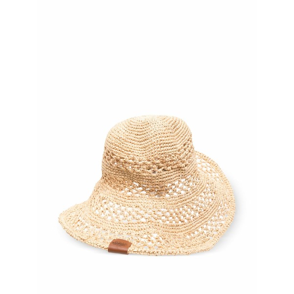 ラスランバジンスキー レディース かぶり笠 添え物 Straw knit hat Neutrals