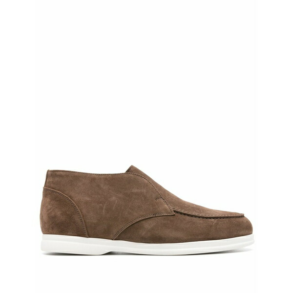ドンカルズ メンズ スリッポン・ローファー シューズ Chukka round-toe suede loafers Brown
