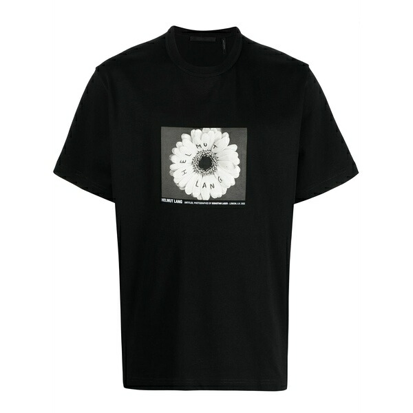ヘルムート ラング メンズ Tシャツ トップス Photograph-print cotton t-shirt Black｜asty
