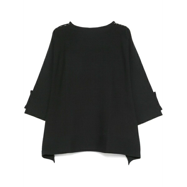 イッセイミヤケ レディース 編み物\u0026スウェーター アウター Square rib ap sweater Black