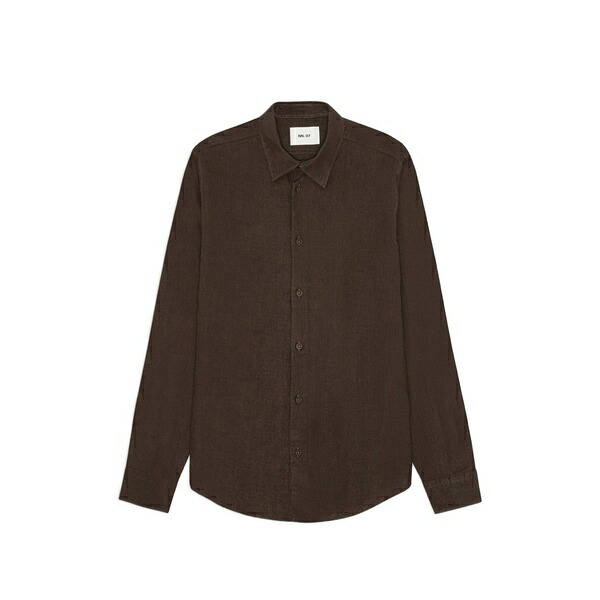 エヌエヌ77 メンズ シャツ トップス Enzo buttoned shirt Brown｜asty