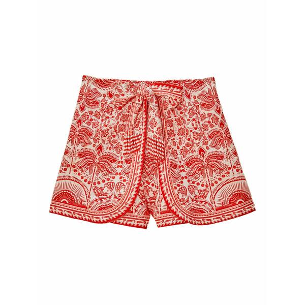 ファーム リオ レディース カジュアルパンツ ボトムス Tie-waist floral-print shorts Red|asty