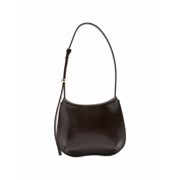 ジャクエムス レディース ショルダーバッグ 御徒面子 Adjustable-strap leather shoulder bag Brown