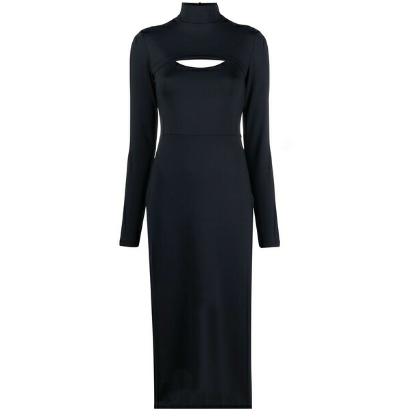 アンブッシュ レディース ワンピース トップス Cut-out mid-length dress Black｜asty