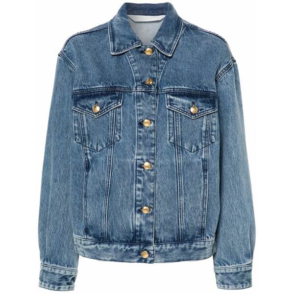 パーム・エンジェルス レディース 上衣＆上衣 アウター Embroidered-panel denim jacket  Blue コート・ジャケット-レディースファッション