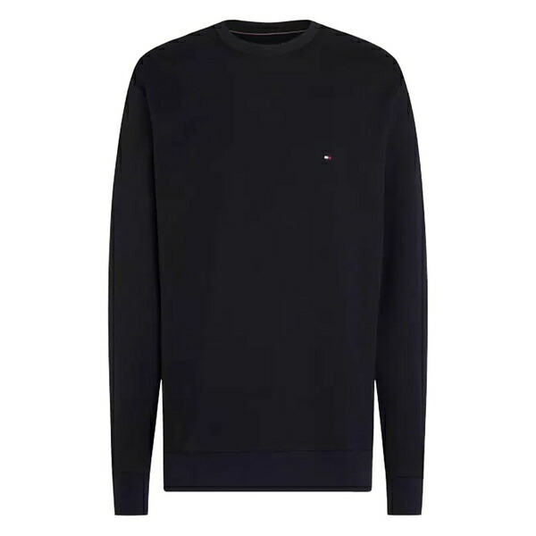 トミー ヒルフィガー メンズ 編み物\u0026プルオーバー アウター Logo-embroidered crew-neck jumper Blue
