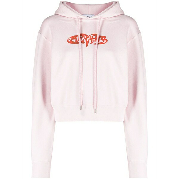 アンブッシュ レディース パーカー・スウェットシャツ アウター Cropped cotton hoodie  Pink