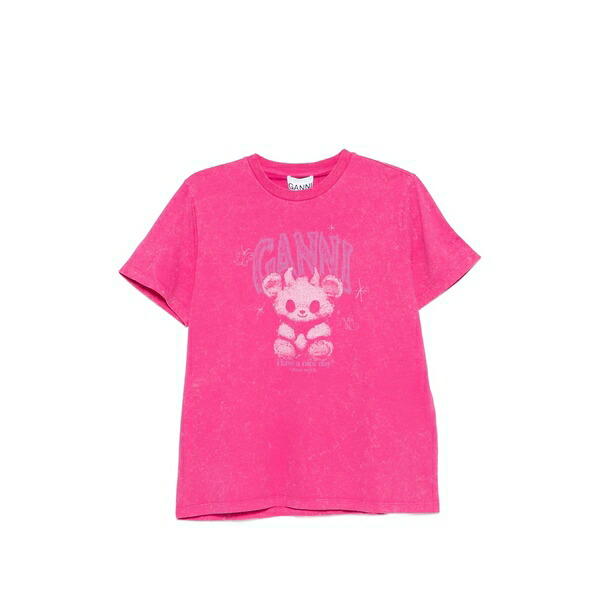 ガニー レディース Tシャツ トップス Graphic t-shirt Pink｜asty