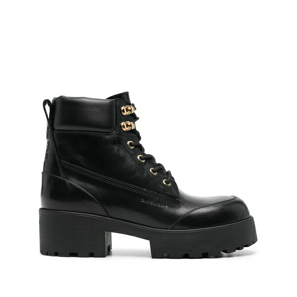 ジバンシー レディース ブーツ シューズ Trekker leather combat boots Black
