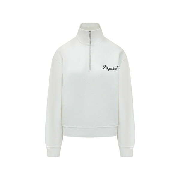 ディースクエアード レディース ニット&セーター アウター Zip-up sweater White|asty