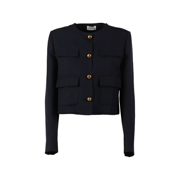 パロッシュ レディース 上衣＆上衣 アウター Button-embellishment jacket Black