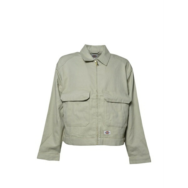 ディッキーズ メンズ ジャケット＆ブルゾン アウター Logo-patch zip-up jacket Neutrals