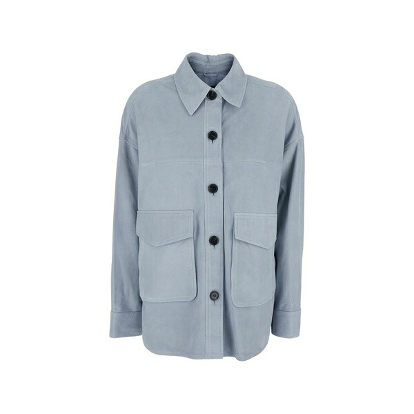 アルマ レディース 上衣＆上衣 アウター Kaylee buttoned pocket lamb jacket Blue