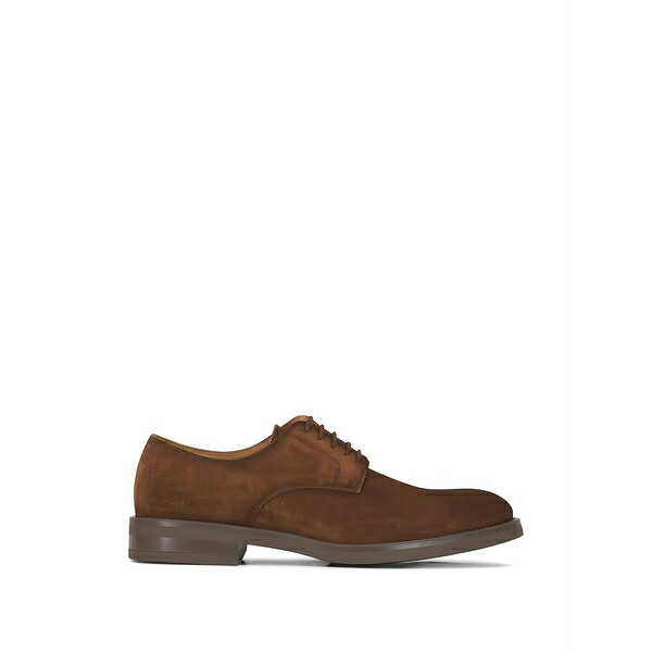 トゥーブート メンズ 御召しものシューズ シューズ Suede lace-up derby shoes Brown