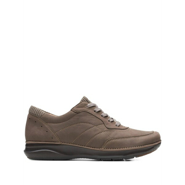 クラークス レディース スニーカー シューズ Appley lace-up leather sneakers Brown