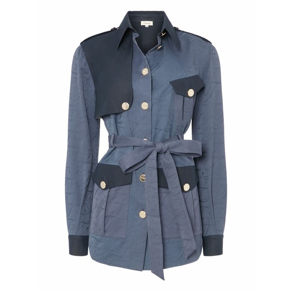 テンパリーロンドン レディース 上衣＆上衣 アウター Victory buttoned belted jacket Blue