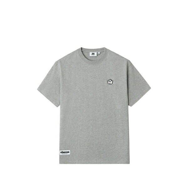 チョコレート メンズ Tシャツ トップス Bear-patch t-shirt Grey｜asty