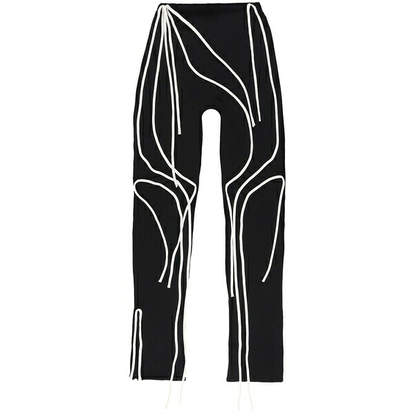オットリンガー レディース カジュアルパンツ ボトムス Contrast-trim flared trousers Black｜asty