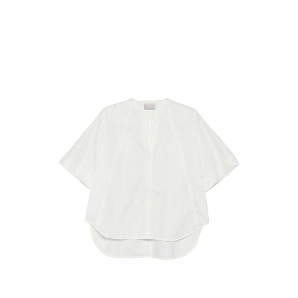 エミスフィール レディース プルオーバー トップス V-neck shirt White