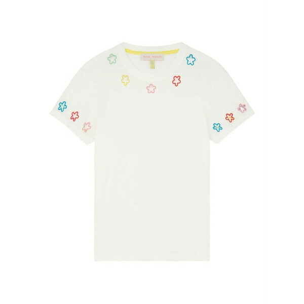 ミラミカティ レディース プルオーバー トップス Embroidered t-shirt White