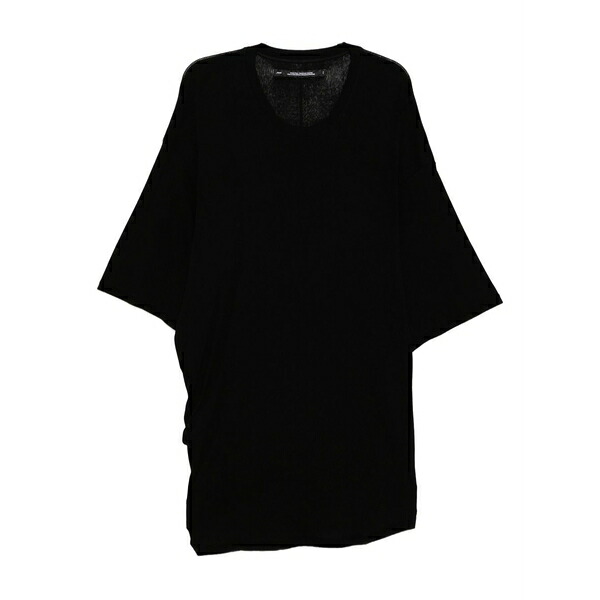 ユリウス メンズ プルオーバー トップス Draped t-shirt Black