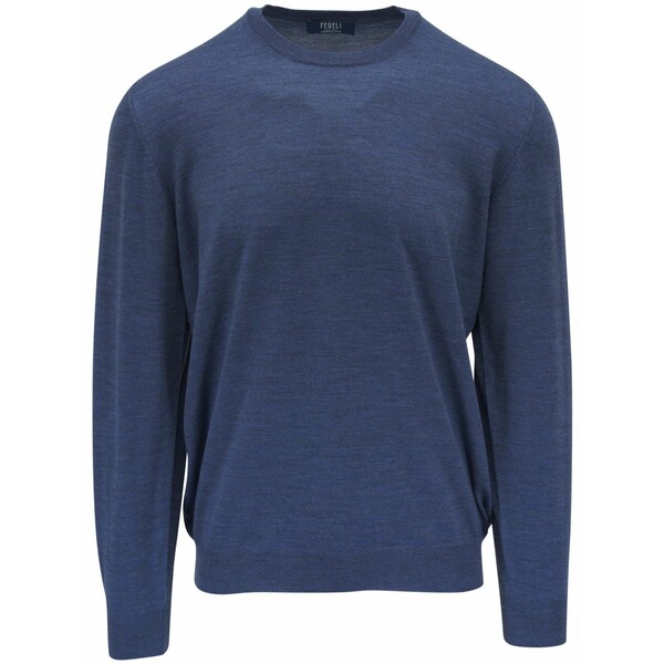 フェデーリ メンズ 編み物\u0026プルオーバー アウター Wool jumper  Blue