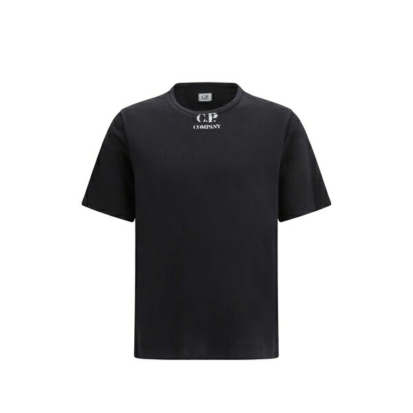 シーピーカンパニー メンズ Tシャツ トップス Short-sleeved t-shirt Black|asty