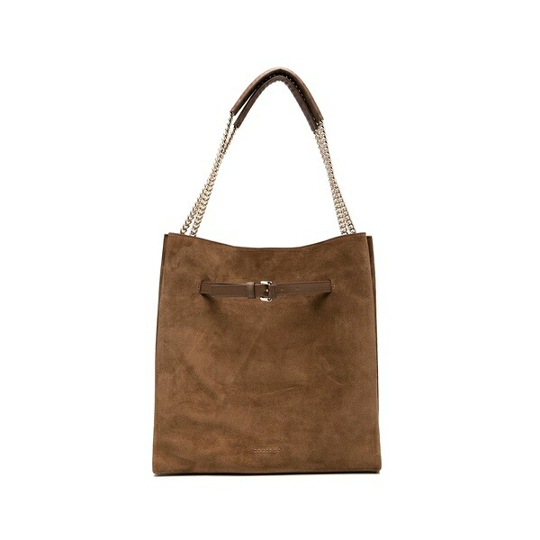 オルチアーニ レディース ショルダーバッグ 御徒面子 Venus peach buckle shoulder bag Brown