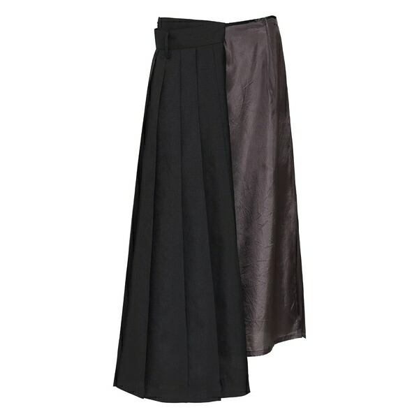 マルタンマルジェラ レディース スコート ボトムス Pleated asymmetrical skirt Black