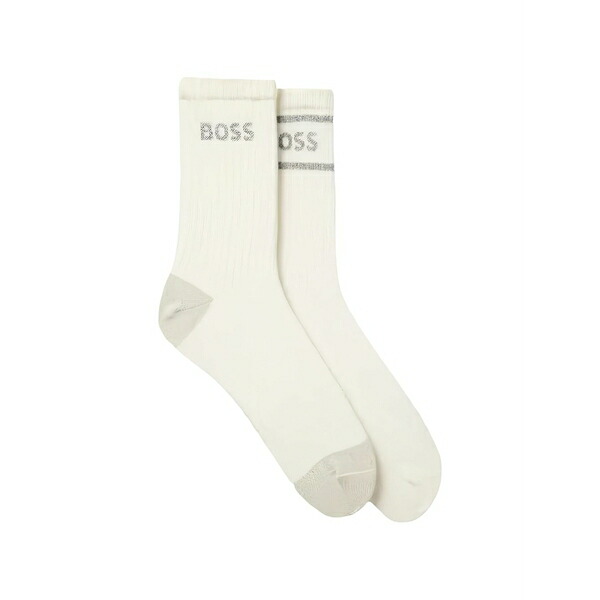雇い主 レディース ソックス アンダー御召しもの Ribbed socks (set of two) White