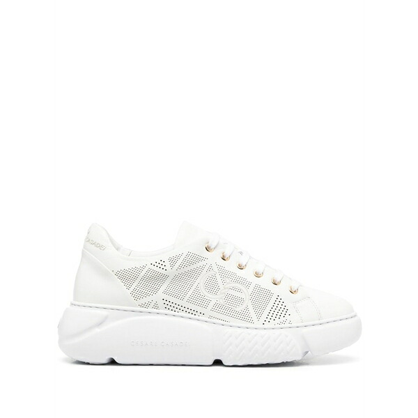 カサディ レディース スニーカー シューズ Low-top lace-up sneakers White