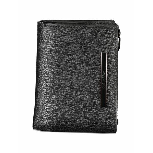 カルバンクライン メンズ がま口 付属品 Pebbled-leather wallet Black バッグ・小物・ブランド雑貨-財布・ケース-メンズ財布