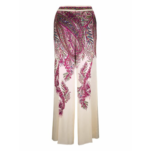 エトロ レディース カジュアルパンツ ボトムス Paisley-print trousers Neutrals|asty