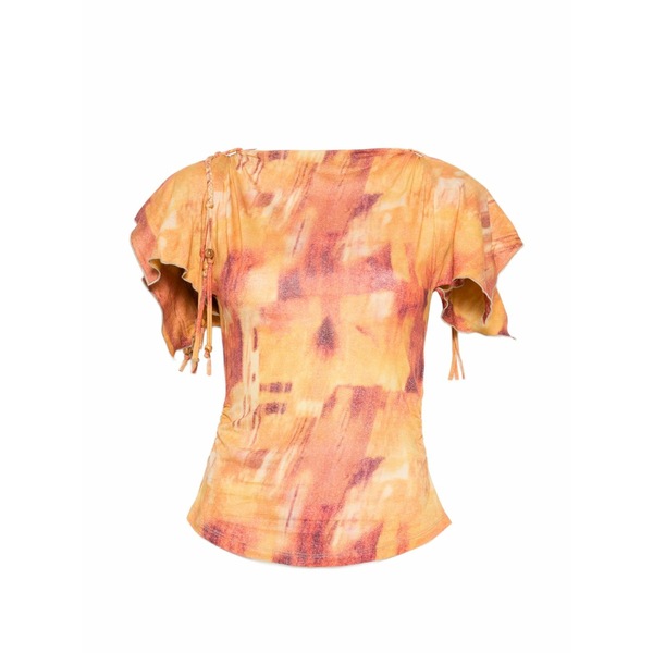 イザ呼びりん マラン レディース ティーシャツ トップス Jazia top Orange