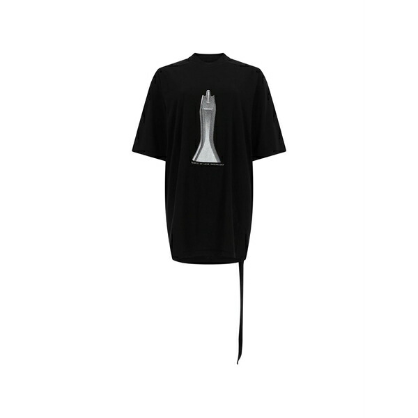 リックオウエンス レディース プルオーバー トップス Printed t-shirt Black