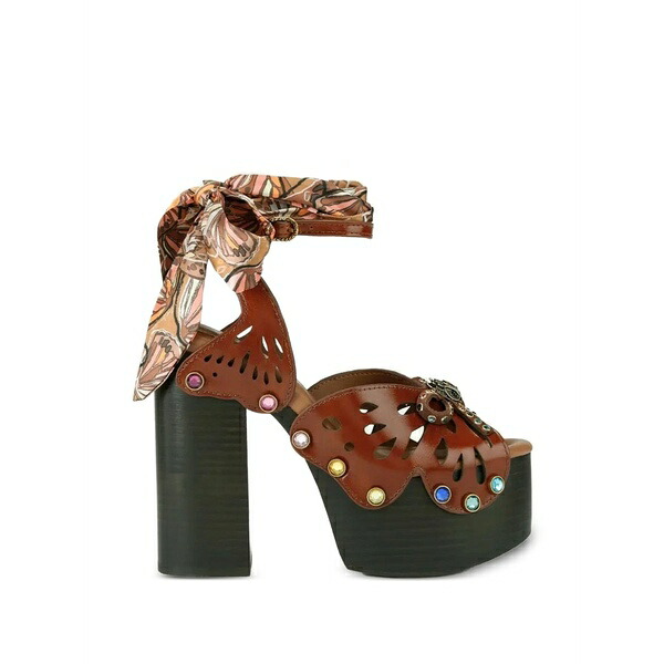 カートジェイガー レディース サンダル シューズ Butterfly platform heeled sandals Brown