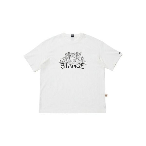 スタンス メンズ Tシャツ トップス Graphic-print cotton t-shirt White|asty