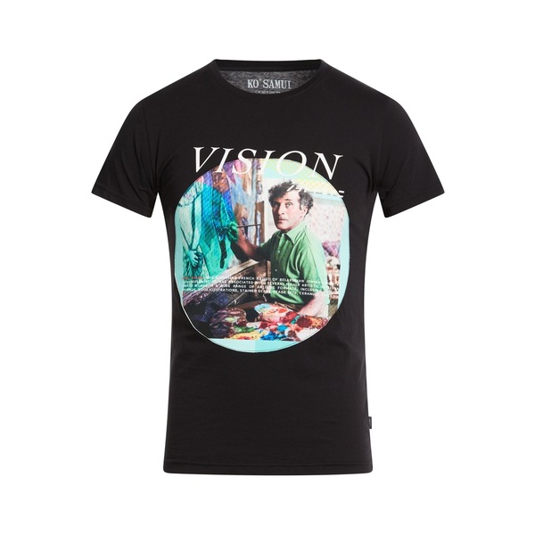 【貨物輸送無料】 コ サムイ メンズ プルオーバー トップス T-shirts Black